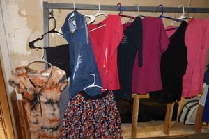 lot 16 image: Womens clothes pink and blue tones, size SmallMed