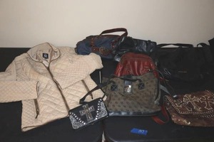 lot 187 image: Womens jacket size Small and pursesbags