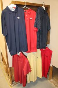 lot 34 image: Mens clothes golf shirts and collared shirts XXL
