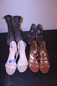 lot 201 image: Womens heels and boots size 7