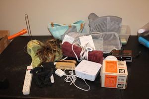 lot 215 image: Alarm clock, sleep sound maker, heat wrap and more