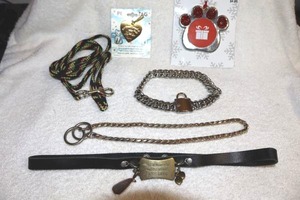 lot 81 image: Jewelry Pet themed and dog collars
