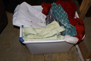 lot 165 image: Misc. sheets and bed skirt