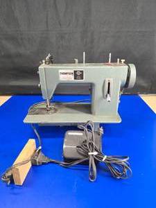 lot 8 image: Heavy Duty Thompson PW-201 Mini-Walking Foot Commercial Sewing Machine, TESTED  One just like it just sold on eBay for $400