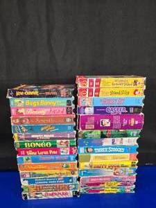 lot 126 image: Lot of 29 Boxed Aminated VHS Movies & Cartoons