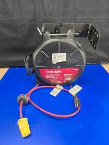 lot 154 image: Husky 50 Retractable Cord Reel w Wall Mount