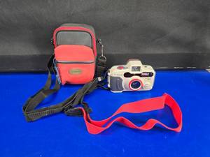 lot 202 image: Vintage Canon Sure Shot A1 Panorama Waterproof Camera w Matching Carry Bag.  LOOK THIS ONE UP