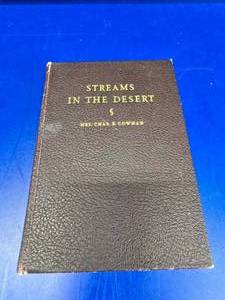 lot 212 image: Antique Streams In The Desert By Chas E Cowman Hardcover Book, Copyright 1925
