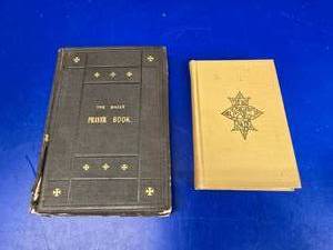 lot 219 image: Lot of 2 Antique Books.  Includes The Daily Prayer Book Circa 1879 &