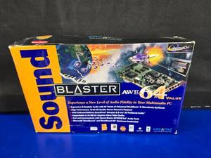 lot 242 image: Vintage Computer Equipment Lot.  Creative Sound Blaster AWE64 Gold Sound Card.  LOOK THIS BAD BOY UP