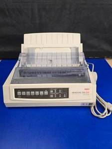lot 245 image: OKI Microline 320 Turbo 9 Pin Dot Matrix Printer.  LOOK THIS BAD BOY UP