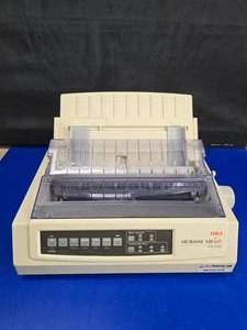 lot 246 image: OKI Microline 320 Turbo 9 Pin Dot Matrix Printer.  LOOK THIS BAD BOY UP