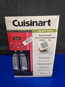 lot 251 image: NEW IN BOX.  Cuisinart Metallic Series Brew Central 12-Cup Programmable Coffee Maker