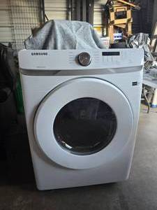 lot 260 image: Samsung 7.5Cu Ft Electric Dryer w Sensor, Model DVE45T600W.  CURRENT MODEL.  Retails for $699