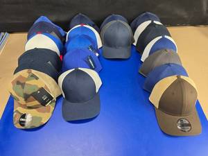 lot 301 image: Large Lot of 20 New Stretch Fit & Snapback Hats.  Includes Decky, Flexfit & New Era