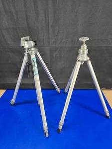 lot 341 image: Lot of 2 Vintage Camera Tripods.  Includes Velbon TG-3 & Hollywood Academy