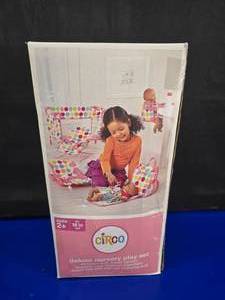 lot 345 image: Circo Deluxe Nursery Play Set.  Complete & contents look new.