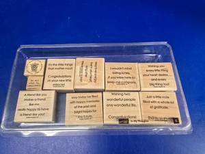 lot 367 image: Lot of Misc Crafting Stamps w Quotes
