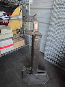 lot 375 image: WOW  Antique Stimpson Indistrial Grommet Machine.  LOOK UP WHAT THIS BAD BOY IS WORTH