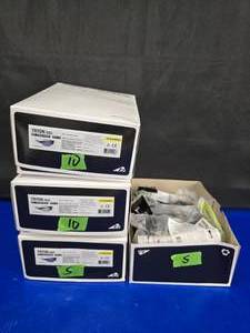 lot 387 image: Lot of 30 NEW Bolle Tryon Safety Glasses.  Includes 15 Smoke Lens w Black Frame & 15 CSP Clear Lens w BlackTan Frame