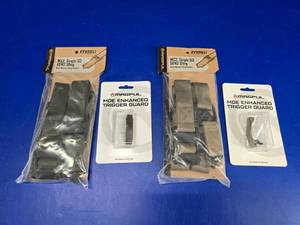 lot 396 image: Lot of Magpul AR15 Accessories.  Includes MS3 Single QD Gen2 Sling in OD Green & Dark Earth and includes MOE Enhanced AR15 Trigger Guard in OD Green & Dark Earth