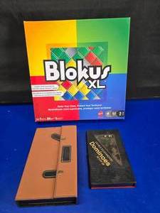 lot 399 image: Misc Games.  Includes Blokus XL & 2 Sets of Dominoes