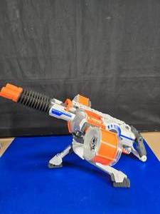 lot 308 image: LATE ADDITION  Nerf Rhino Strike Elite Double Barrel Fire Blaster.  LOOK THESE UP