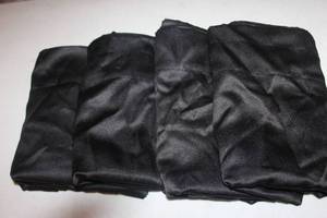lot 105 image: Four Black Curtain Panels