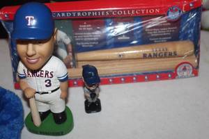 lot 116 image: Texas Ranger Bobble Head and Collectable Bats