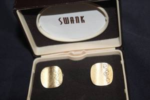 lot 138 image: Swank Engraved Cuff Links