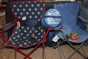 lot 176 image: Two Camping Chairs, Youth Sleeping Bag and other Camping Items