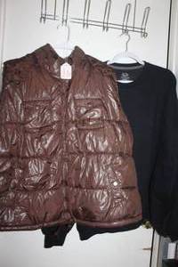 lot 249 image: Faded Glory Vest with Hood and Sweat Shirt