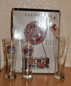 lot 153 image: Dart Game with Shot Glasses, and Beer Stiens