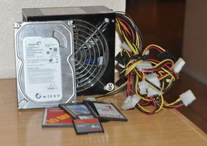 lot 161 image: Computer Fan, Hard Drive and Several Memory Cards