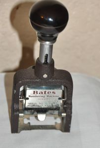 lot 28 image: Bates counter stamper
