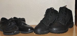 lot 165 image: Mens Black Shoes and tactical Boots