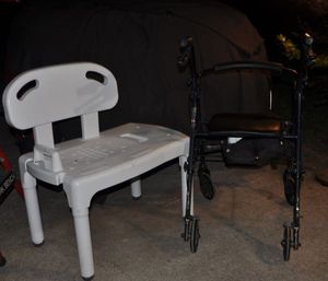 lot 227 image: Shower Bench and Rolling Walker