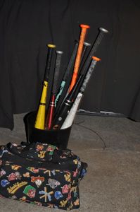 lot 228 image: Several Baseball Bats, and Duffle Bag