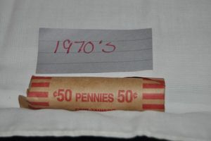 lot 74 image: Roll of Pennies, 1970s