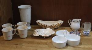 lot 228 image: Vases cups flower bowl and more see pictures