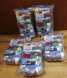 lot 222 image: 5 - packs of fruit of the loom 2T3T boxer briefs 10 to a pack