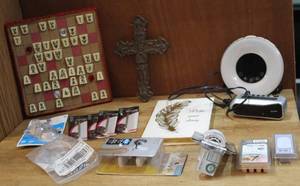 lot 217 image: Mixed Lot alarm clock -journal - cross and much more see pictures