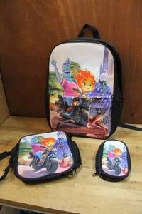 lot 200 image: Three piece set element the movie backpack lunch bag and pencil bag