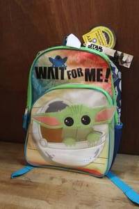 lot 199 image: Star wars backpack with baby Yoda