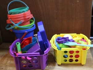 lot 172 image: Sand buckets and sand toys see pictures