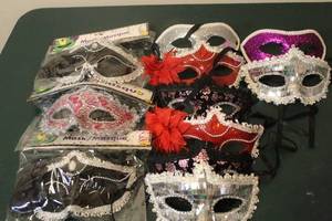 lot 295 image: a collection of Venetian masks
