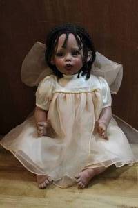 lot 91 image: Vinyl Doll  by Fayzah Spanos 20 Signed.