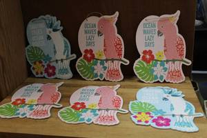 lot 72 image: Ocean waves lazy days bird wall art and more see pictures