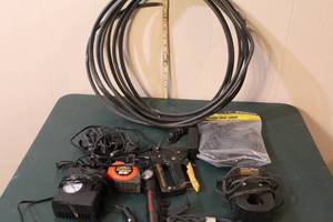 lot 253 image: Mixed Lot of tools and more see pictures tape measure plugs stapler and much more