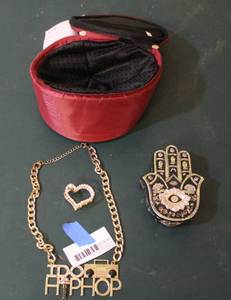 lot 241 image: I do hip hop necklace small trinket box and more see pictures